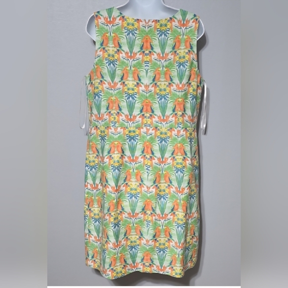 Talbots Tropical Print Shift Dress - Picture 9 of 9